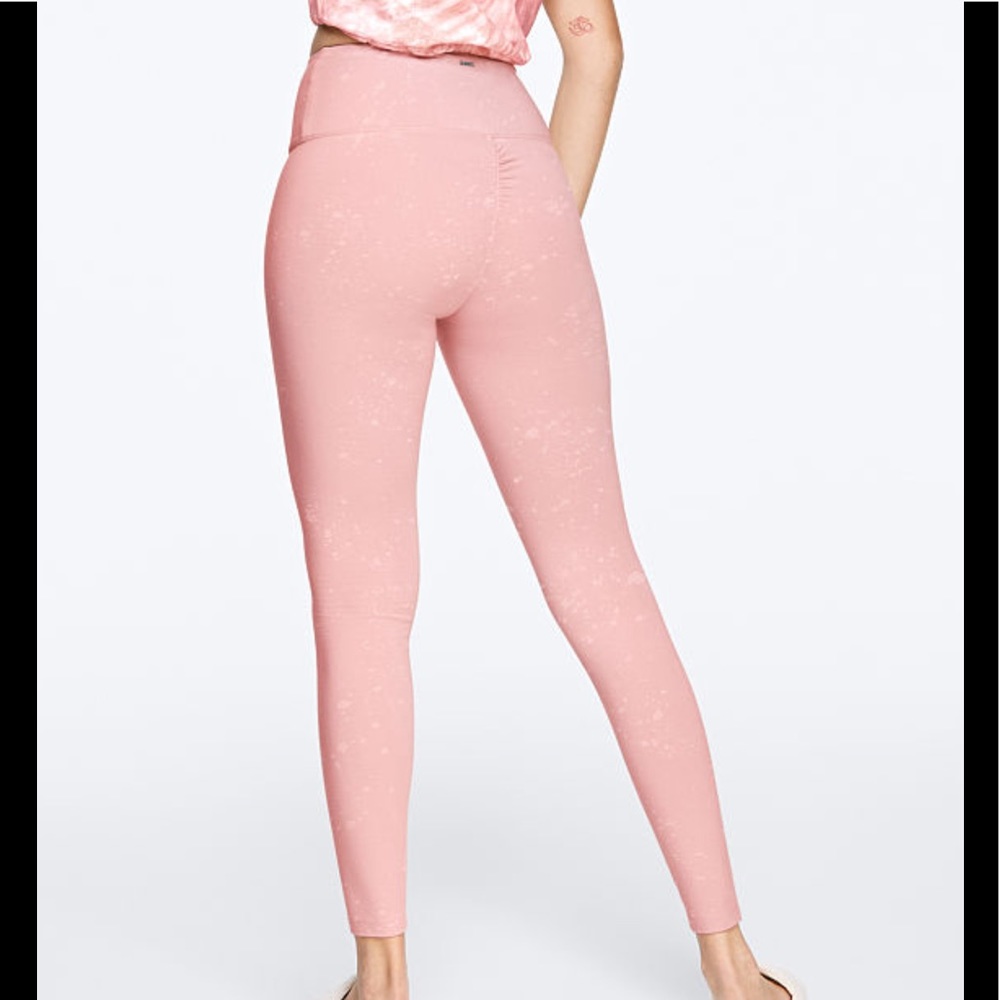 Pink Victoria’s Secret Ruched Back Cotton Leggings NWT